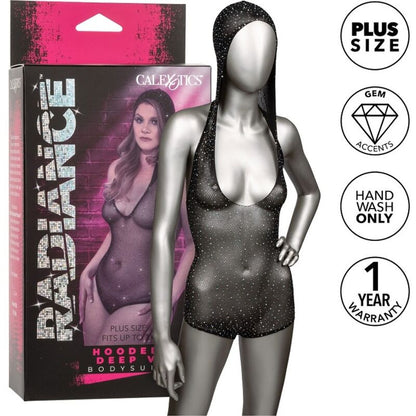CALEXOTICS - RADIANCE HOODED DEEP V BODYSUIT PLUS SIZE - 2