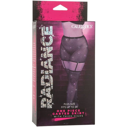 CALEXOTICS - RADIANCE GARTER SKIRT THIGH HIGHS PLUS SIZE - 4
