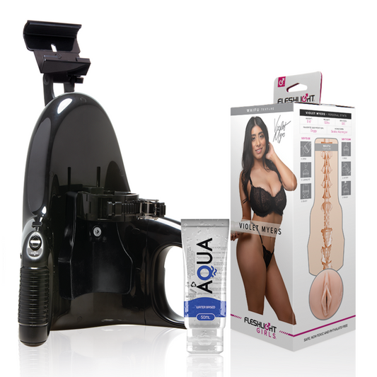 FLESHLIGHT - VIOLET MYERS WAIFU + UNIVERSAL LAUNCH + AQUA QUALITY LUBRICANT 50 ML - 1