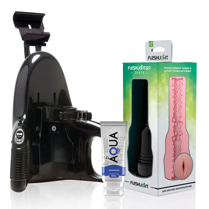 FLESHLIGHT - GO PINK LADY SURGE VAGINA + UNIVERSAL LAUNCH + AQUA QUALITY LUBRICANT 50 ML - 3