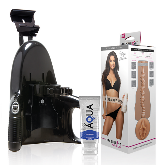 FLESHLIGHT - ELIZA IBARRA VAGINA + UNIVERSAL LAUNCH + AQUA QUALITY LUBRICANT 50 ML - 1