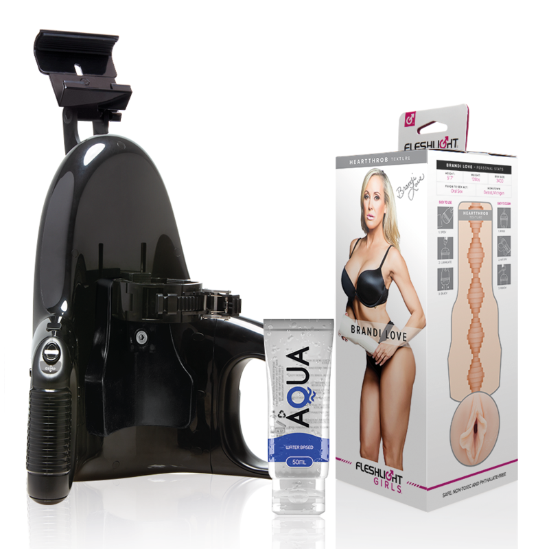 FLESHLIGHT - BRANDI LOVE VAGINA + UNIVERSAL LAUNCH + AQUA QUALITY LUBRICANT 50 ML - 4