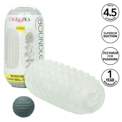 CALEXOTICS - BOUNDLESS REVERSIBLE SQUISHY BALL STROKE YELLOW - 1
