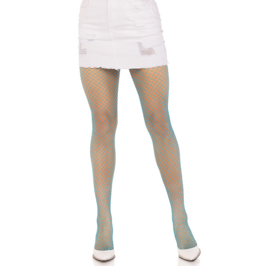 LEG AVENUE - LYCRA FISHNNET PANTYHOSE BLUE - 1