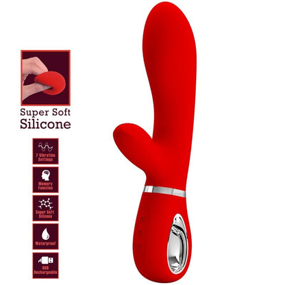 PRETTY LOVE - THOMAS MULTIFUNCTION G-SPOT VIBRATOR RED - 3