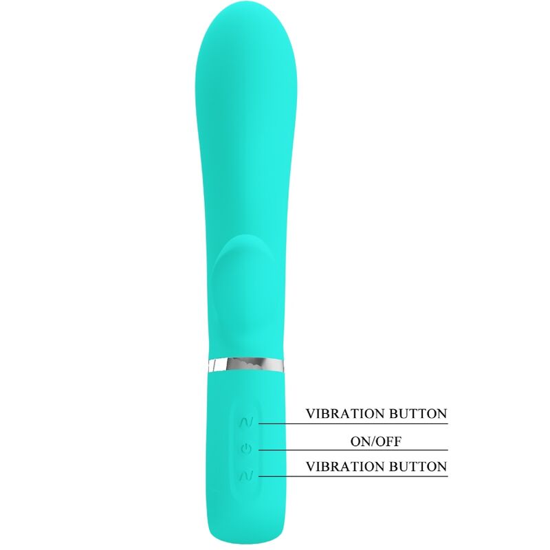 PRETTY LOVE - THOMAS MULTIFUNCTION G-SPOT VIBRATOR AQUA GREEN - 6