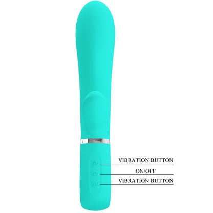 PRETTY LOVE - THOMAS MULTIFUNCTION G-SPOT VIBRATOR AQUA GREEN - 6