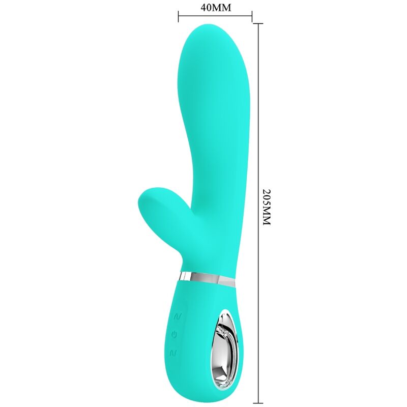 PRETTY LOVE - THOMAS MULTIFUNCTION G-SPOT VIBRATOR AQUA GREEN - 3