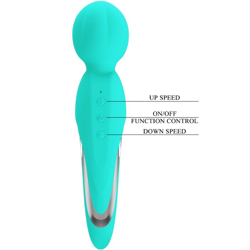 PRETTY LOVE - WALTER VIBRATOR WAND AQUA GREEN - 2