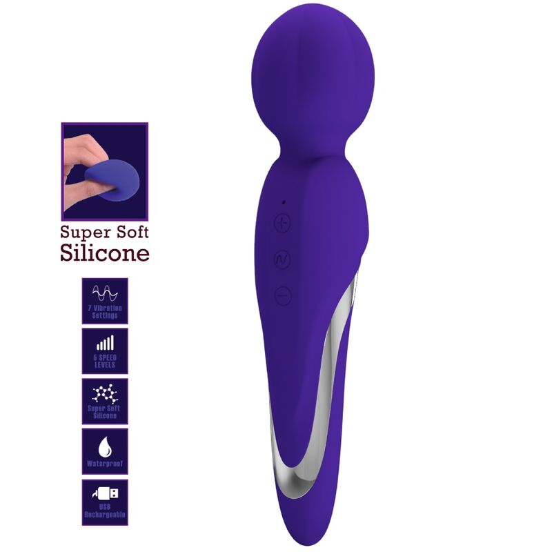 PRETTY LOVE - WALTER VIBRATOR WAND PURPLE - 7