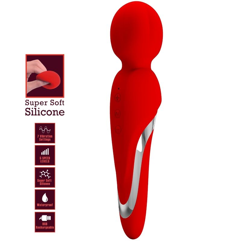 PRETTY LOVE - WALTER VIBRATOR WAND RED - 6