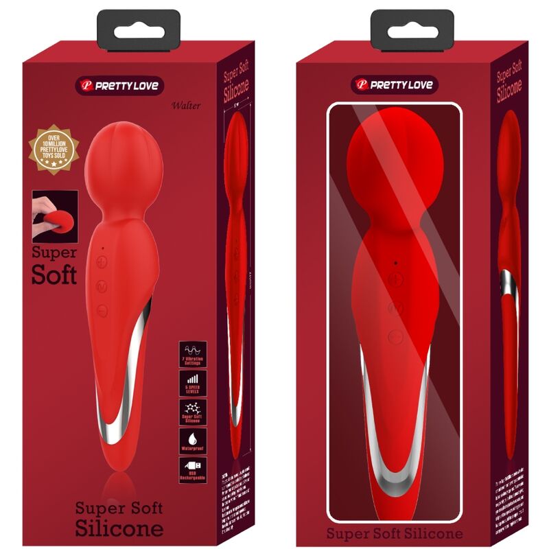 PRETTY LOVE - WALTER VIBRATOR WAND RED - 3