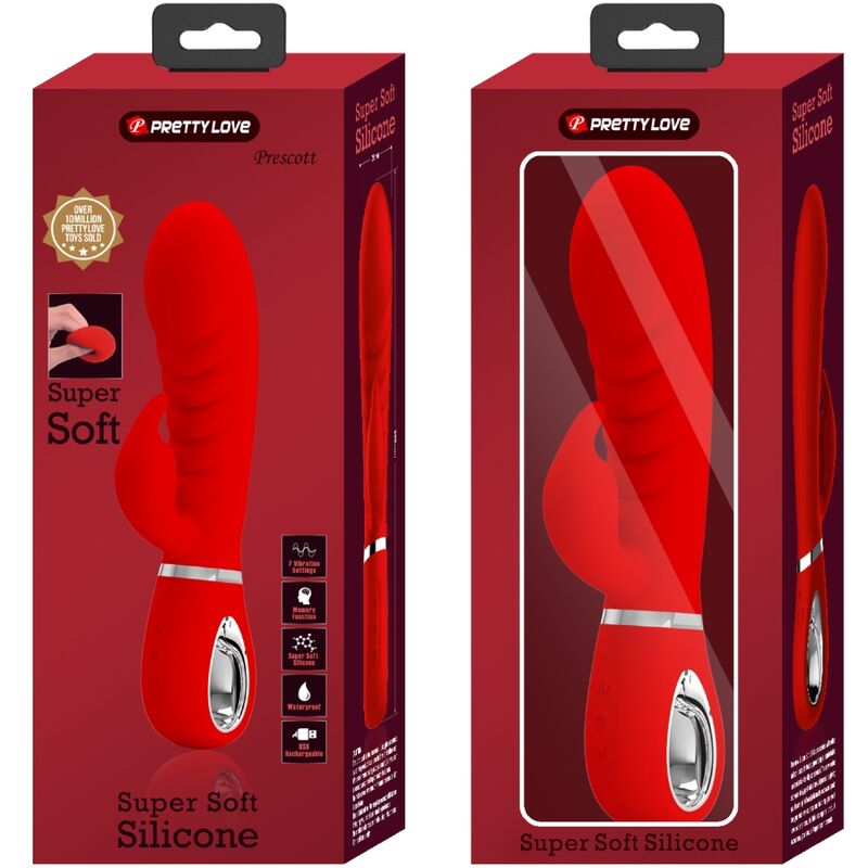 PRETTY LOVE - PRESCOTT MULTIFUNCTION G-SPOT VIBRATOR RED - 4