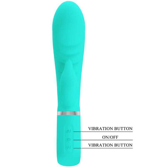 PRETTY LOVE - PRESCOTT MULTIFUNZIONE G-SPOT VIBRATOR AQUA GREEN - Secretroomsexyshop