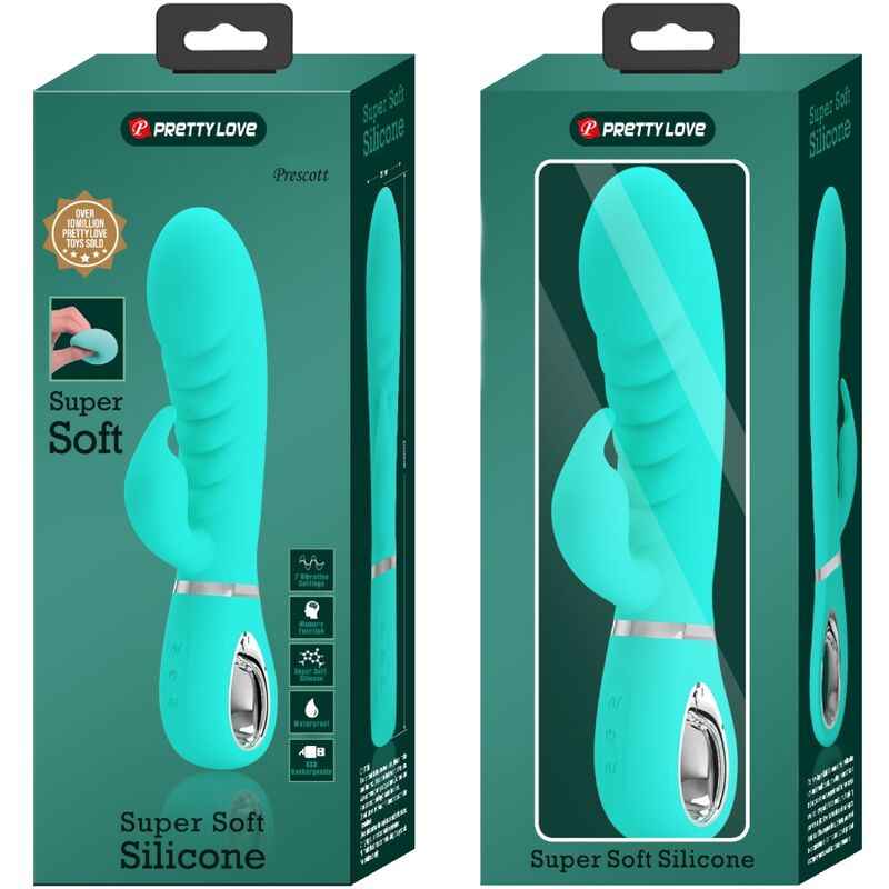 PRETTY LOVE - PRESCOTT MULTIFUNZIONE G-SPOT VIBRATOR AQUA GREEN - Secretroomsexyshop
