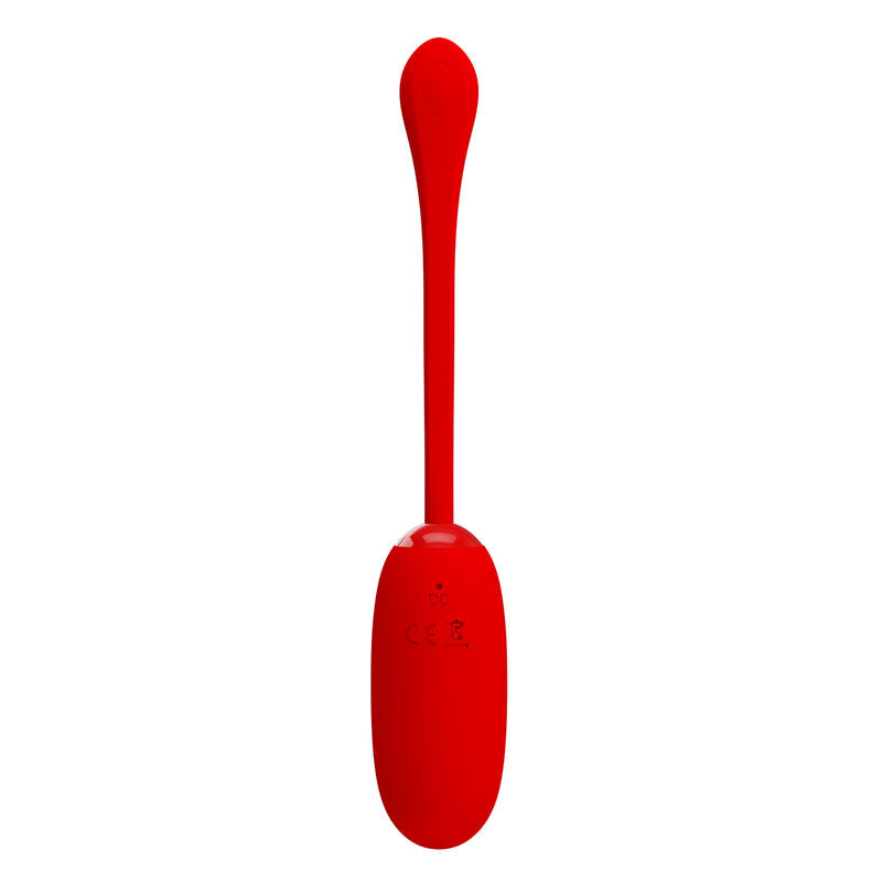 PRETTY LOVE - JULIUS WATERPROOF-RECHARGEABLE VIBRATING EGG RED - 3