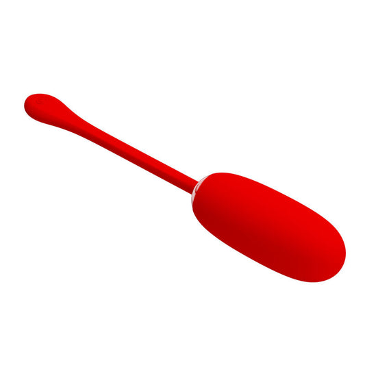 PRETTY LOVE - JULIUS WATERPROOF-RECHARGEABLE VIBRATING EGG RED - 1