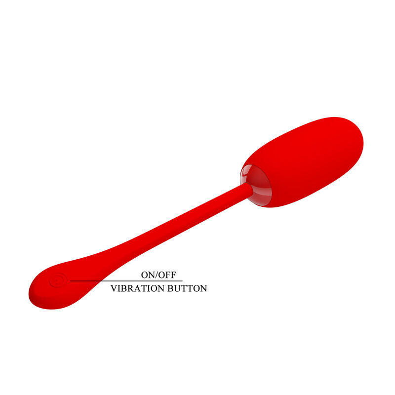 PRETTY LOVE - JULIUS WATERPROOF-RECHARGEABLE VIBRATING EGG RED - 7