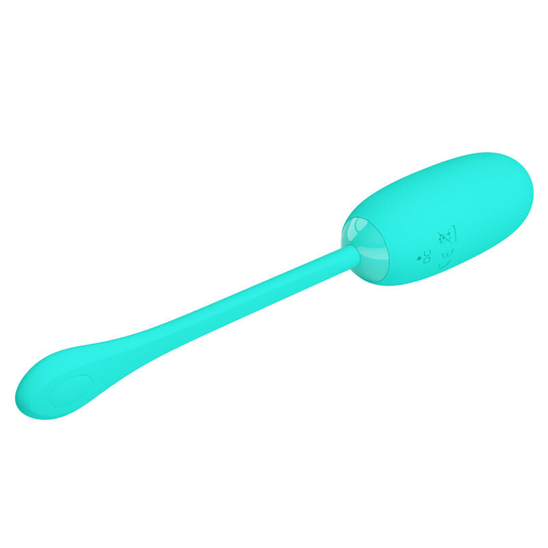 PRETTY LOVE - JULIUS WATERPROOF-RECHARGEABLE VIBRATING EGG AQUA GREEN - 7