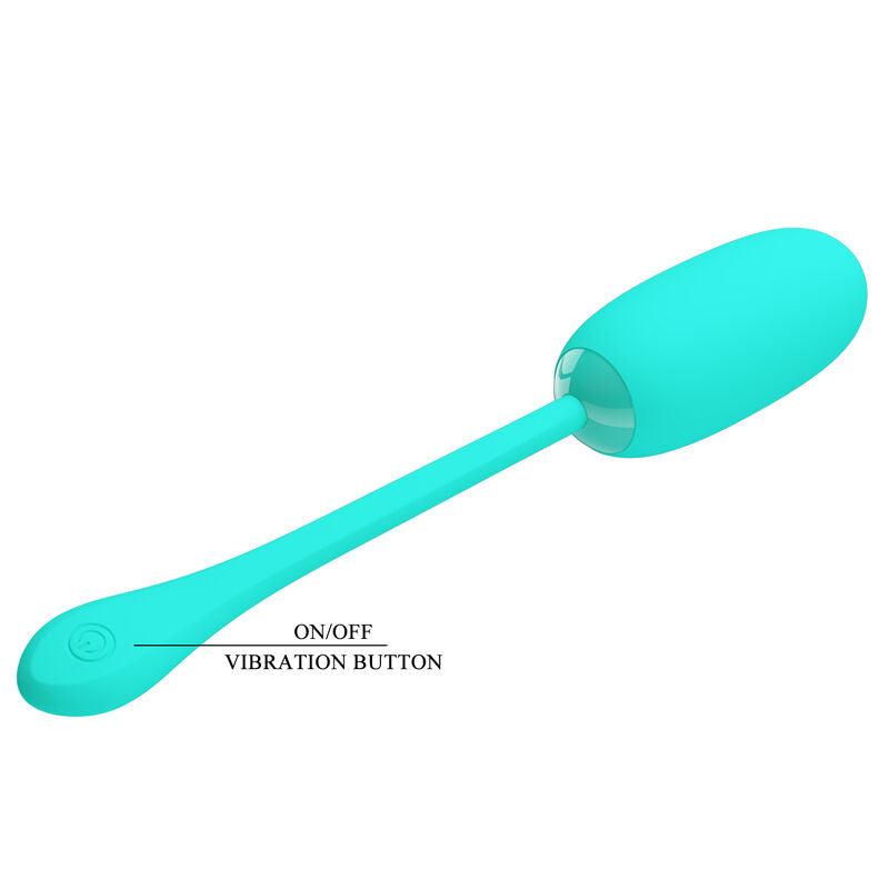 PRETTY LOVE - JULIUS WATERPROOF-RECHARGEABLE VIBRATING EGG AQUA GREEN - 6