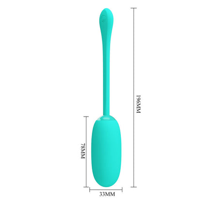 PRETTY LOVE - JULIUS WATERPROOF-RECHARGEABLE VIBRATING EGG AQUA GREEN - 4
