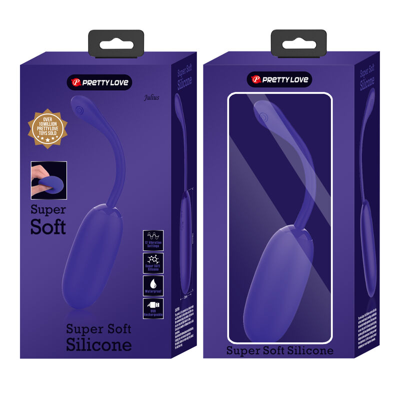 PRETTY LOVE - JULIUS WATERPROOF-RECHARGEABLE VIBRATING EGG PURPLE - 2