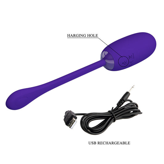 PRETTY LOVE - JULIUS WATERPROOF-RECHARGEABLE VIBRATING EGG PURPLE - 1