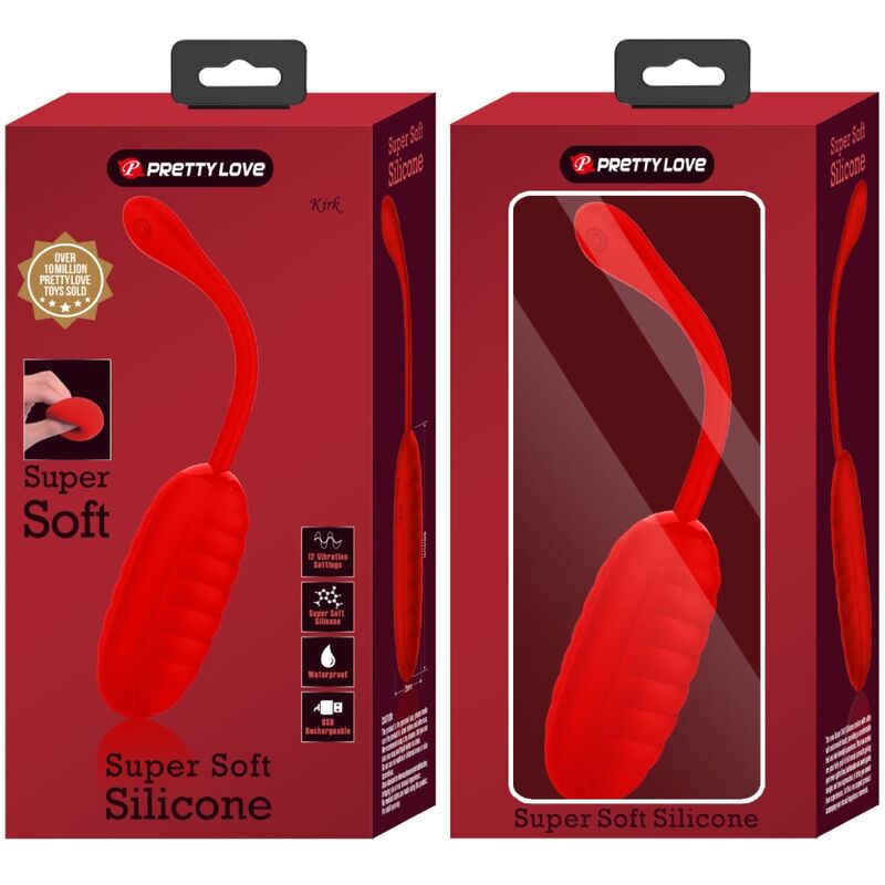 PRETTY LOVE - KIRK RECHARGEABLE VIBRATING EGG RED - 9