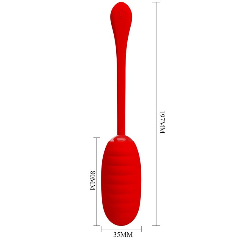 PRETTY LOVE - KIRK RECHARGEABLE VIBRATING EGG RED - 6