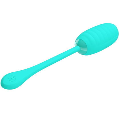PRETTY LOVE - KIRK RECHARGEABLE VIBRATING EGG AQUA GREEN - 3