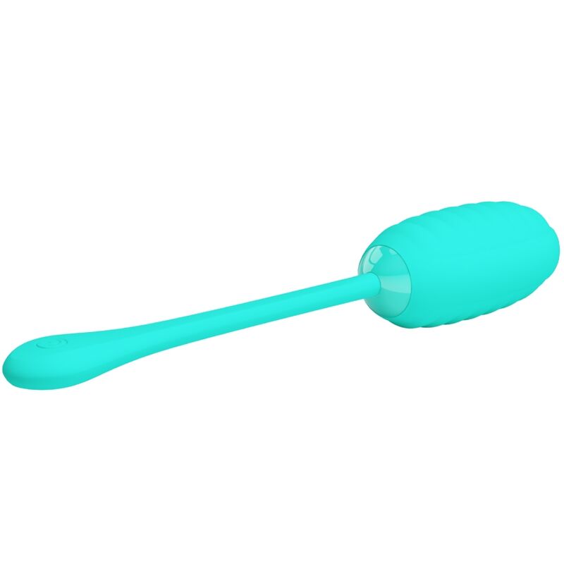 PRETTY LOVE - KIRK RECHARGEABLE VIBRATING EGG AQUA GREEN - 4