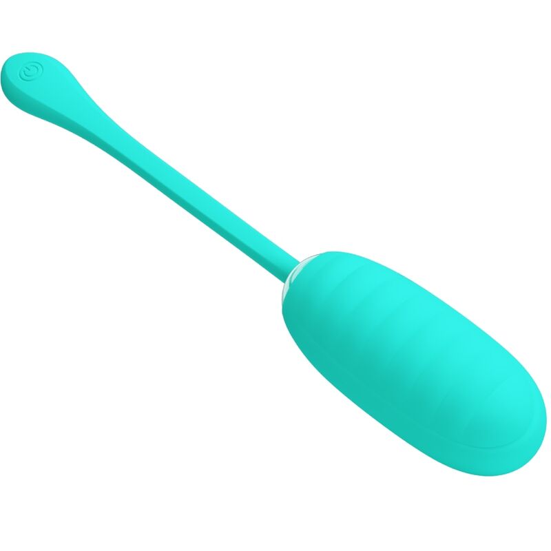 PRETTY LOVE - KIRK RECHARGEABLE VIBRATING EGG AQUA GREEN - 5