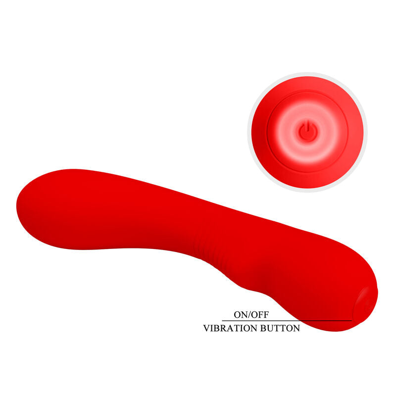 PRETTY LOVE - PRESCOTT RECHARGEABLE VIBRATOR RED - 2