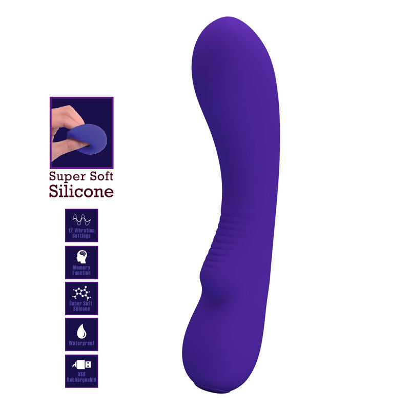 PRETTY LOVE - PRESCOTT RECHARGEABLE VIBRATOR PURPLE - 7