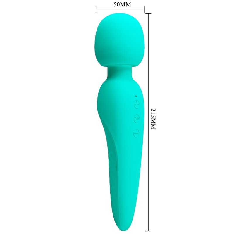 PRETTY LOVE - MEREDITH MASSAGER 12 VIBRATION MODES AQUA GREEN - 7