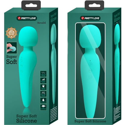 PRETTY LOVE - MEREDITH MASSAGER 12 VIBRATION MODES AQUA GREEN - 6