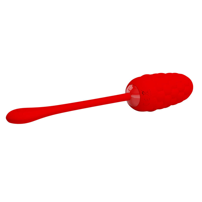 PRETTY LOVE - VIBRATING EGG WITH RED RECHARGEABLE MARINE TEXTURE - 2