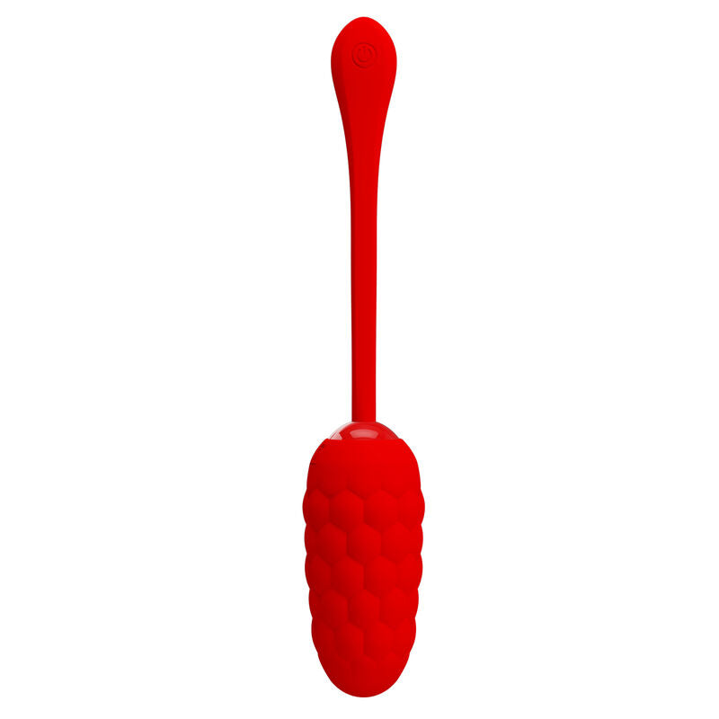 PRETTY LOVE - RED RECHARGEABLE MARINE TEXTURE VIBRATING EGG