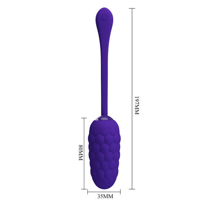 PRETTY LOVE - VIBRATING EGG WITH PURPLE RECHARGEABLE MARINE TEXTURE - 6