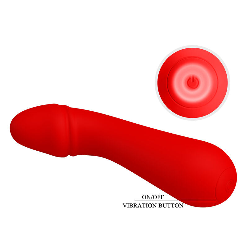 PRETTY LOVE - CETUS RECHARGEABLE VIBRATOR RED - 7