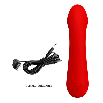 PRETTY LOVE - CETUS RECHARGEABLE VIBRATOR RED - 8