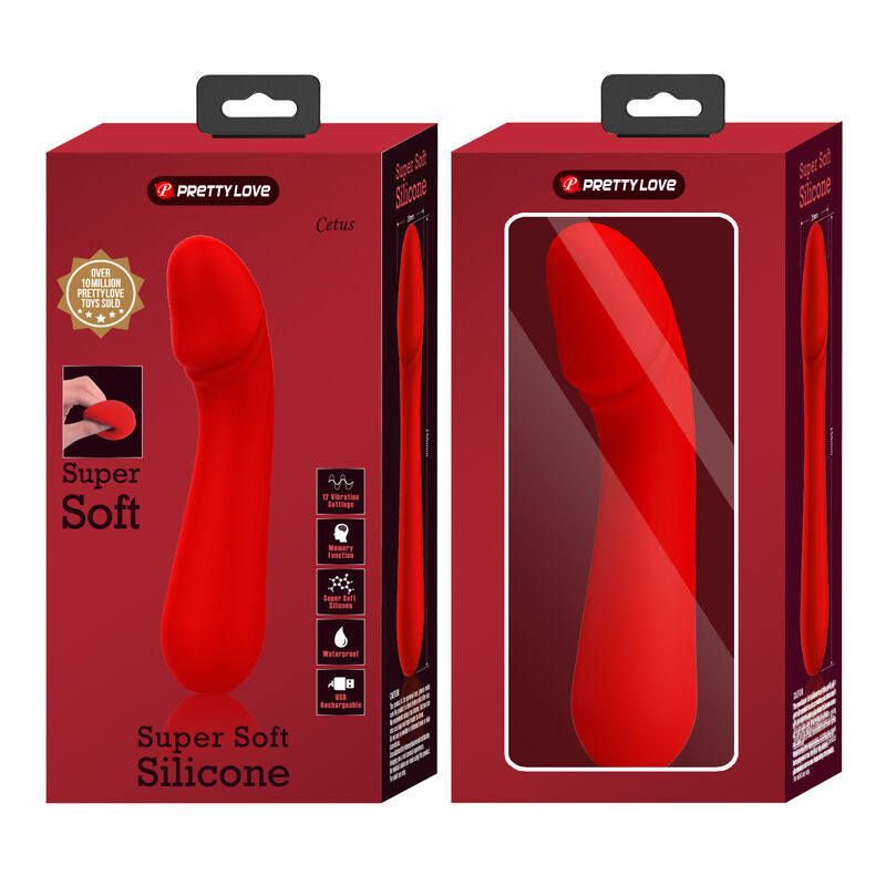 PRETTY LOVE - CETUS RECHARGEABLE VIBRATOR RED - 9