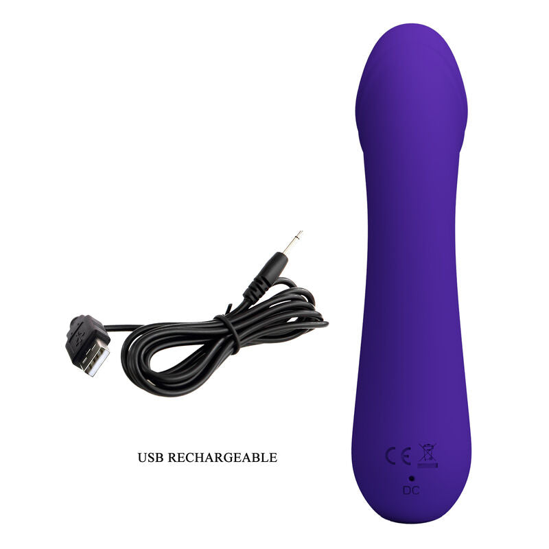 PRETTY LOVE - CETUS RECHARGEABLE VIBRATOR PURPLE - 8