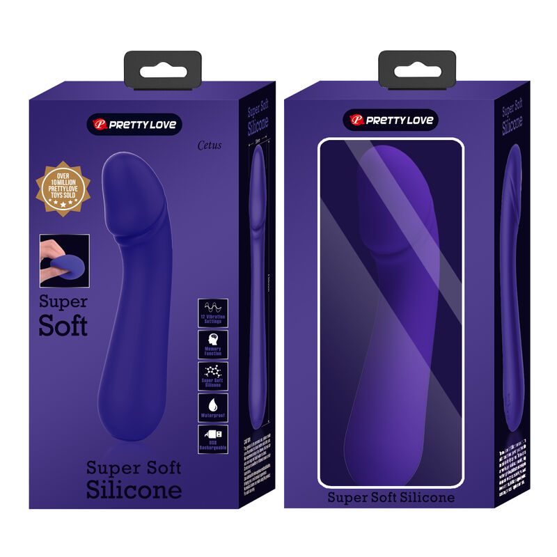 PRETTY LOVE - CETUS RECHARGEABLE VIBRATOR PURPLE - 9