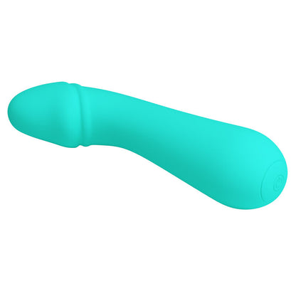 PRETTY LOVE - CETUS RECHARGEABLE VIBRATOR AQUA GREEN - 4