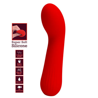 PRETTY LOVE - FAUN RECHARGEABLE VIBRATOR RED - 6