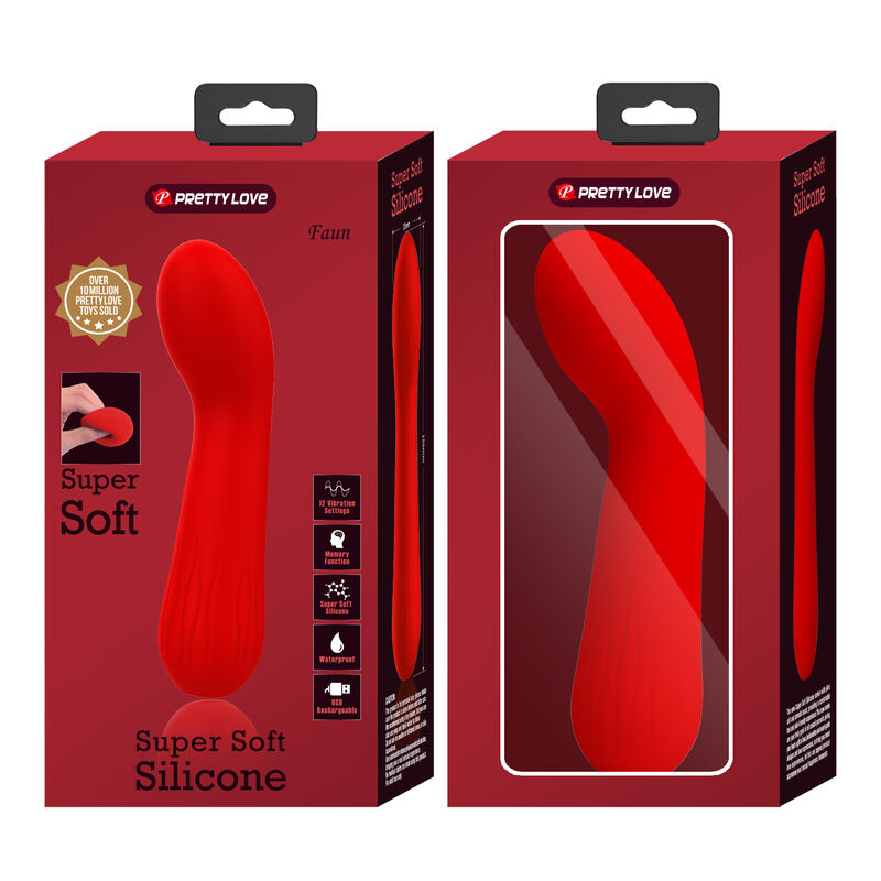 PRETTY LOVE - FAUN RECHARGEABLE VIBRATOR RED - 4