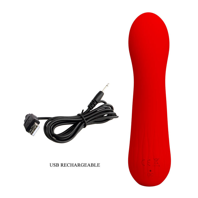 PRETTY LOVE - FAUN RECHARGEABLE VIBRATOR RED - 3
