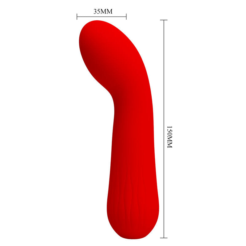 PRETTY LOVE - FAUN RECHARGEABLE VIBRATOR RED - 2