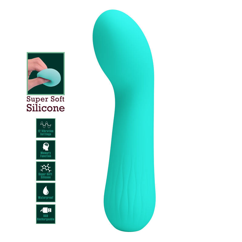 PRETTY LOVE - FAUN RECHARGEABLE VIBRATOR AQUA GREEN - 7